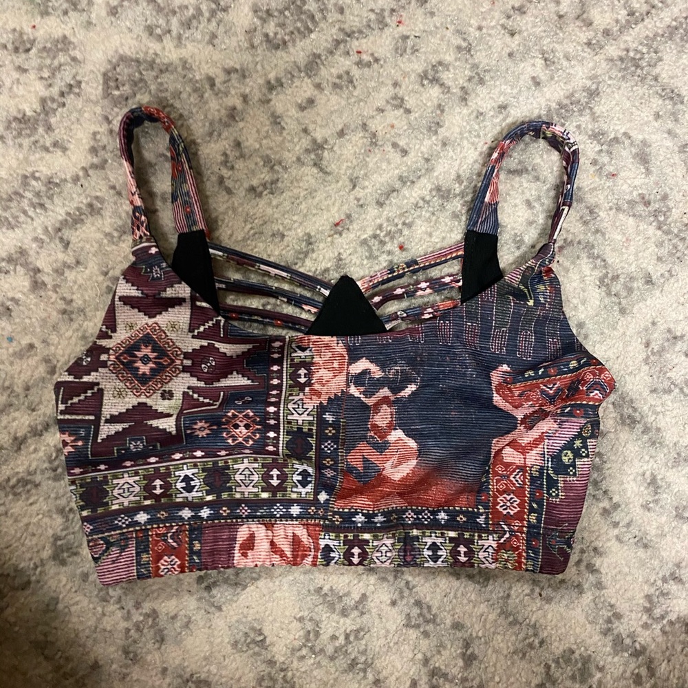 Patterned sports bra
